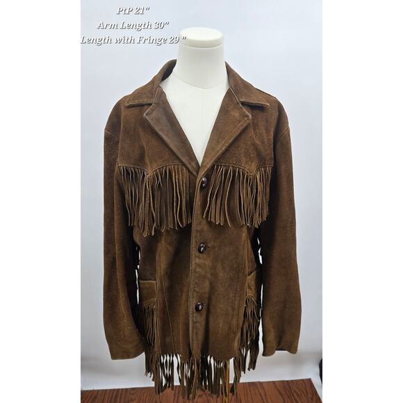 Pioneer Wear Jackets & Blazers - Vintage 1970s Pioneer Wear Leather Fringe Jacket